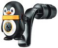 Cabinory Back-Seat Cam, penguin housing on headrest clip