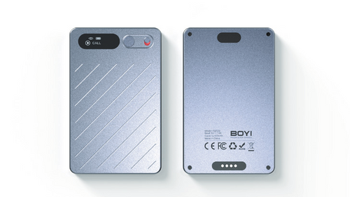Cabinory Note card recorder, front and back